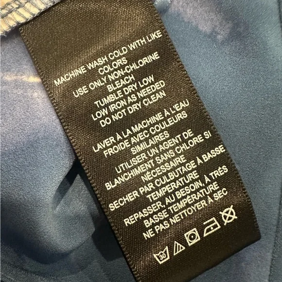 Silence + Noise Womens Open Back Blue Butterfly Top Size M - Picture 6 of 6